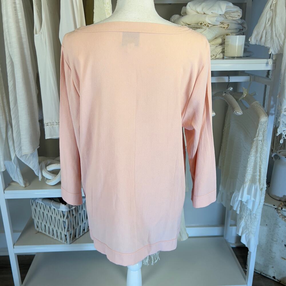 Linea by Louis Dell'Olia women's size medium soft pink tunic top #2307 - Picture 4 of 6